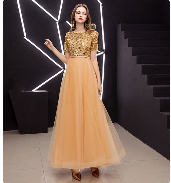 новый 2020 золото блестки пром платья с коротким рукавом блестящий блестящий топ линии длиной до пола, формальное вечернее платье вечернее п, Black 
новый 2020 золото блестки пром платья с коротким рукавом блестящий блестящий топ линии длиной до пола, формальное вечернее платье вечернее п, Black