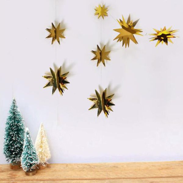 6pcs/set mirror stereo gold paper star christmas decoration christmas tree decoration pendant new year navidad
6pcs/set mirror stereo gold paper star christmas decoration christmas tree decoration pendant new year navidad