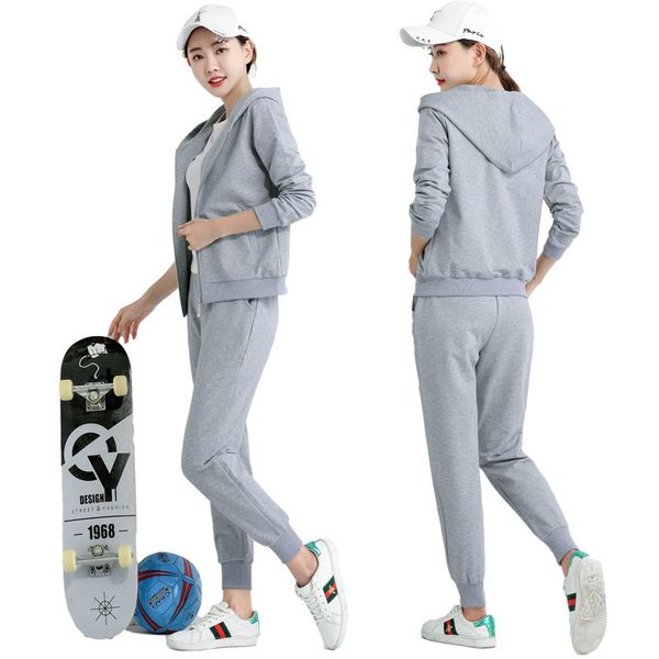spring women sporting suit loose hoodie jacket sweatshirt+pant jogger gym workout outfit running casual set sportswear tracksuit, Black;blue
spring women sporting suit loose hoodie jacket sweatshirt+pant jogger gym workout outfit running casual set sportswear tracksuit, Black;blue