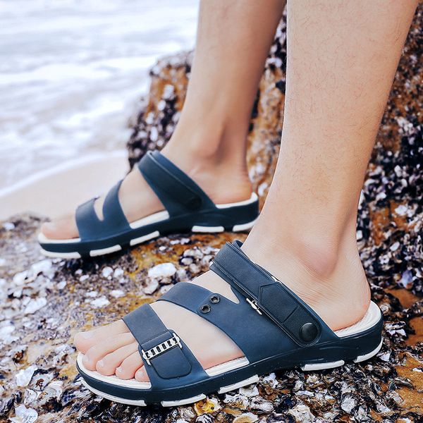 men sandals summer casual beach shoes comfortable solid sandals for men outdoor pu leather slippers big size 40-45, Black
men sandals summer casual beach shoes comfortable solid sandals for men outdoor pu leather slippers big size 40-45, Black