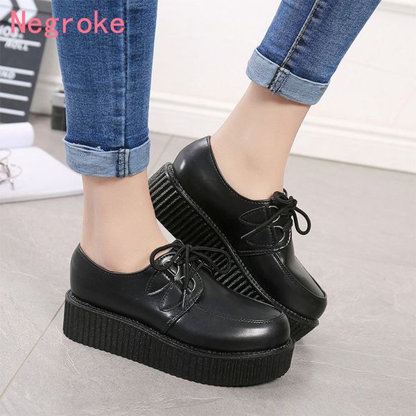 2020 autumn harajuku creepers casual shoes woman flat platform sneakers women shoes flats single zapatos de mujer, Black
2020 autumn harajuku creepers casual shoes woman flat platform sneakers women shoes flats single zapatos de mujer, Black