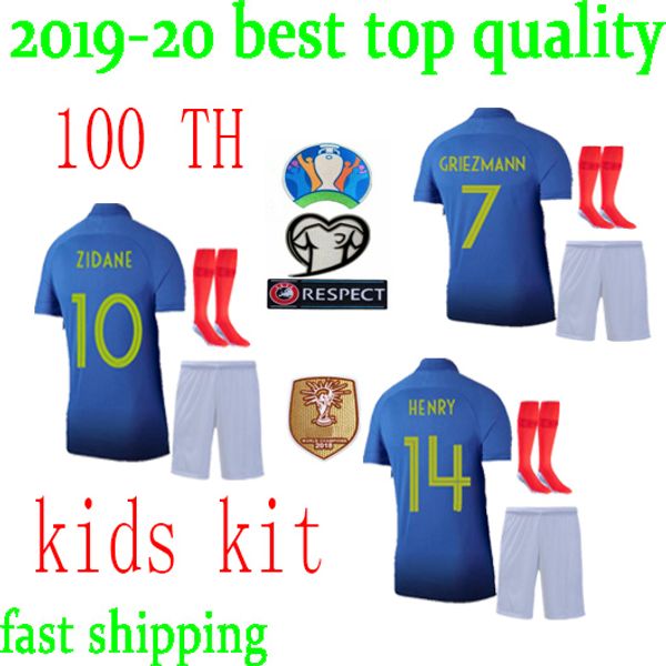 Kid kit france 1919 2019 pecial edition centenary occer jer ey henry hort leeve mbappe giroud maillot de foot zidane football hirt
Kid kit france 1919 2019 pecial edition centenary occer jer ey henry hort leeve mbappe giroud maillot de foot zidane football hirt