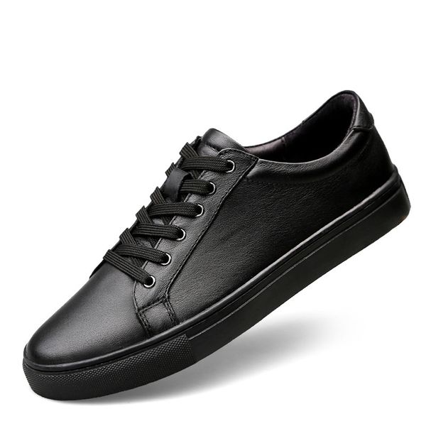 men sneakers new fashion soft simple casual shoes men comfortable breathable ultra-light genuine leather white shoe t200610, Black
men sneakers new fashion soft simple casual shoes men comfortable breathable ultra-light genuine leather white shoe t200610, Black