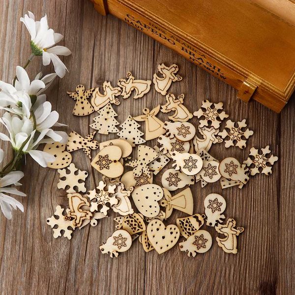 50pcs/pack christmas carve natural wood chip ornaments pendant hanging decor with hole embellishments diy crafts
50pcs/pack christmas carve natural wood chip ornaments pendant hanging decor with hole embellishments diy crafts