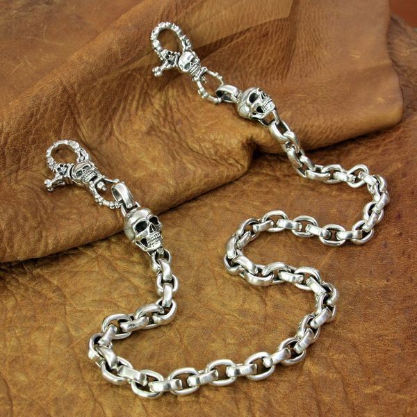 925 sterling silver skull wallet chain mens biker rock link keychain ta141wc, Slivery;golden
925 sterling silver skull wallet chain mens biker rock link keychain ta141wc, Slivery;golden