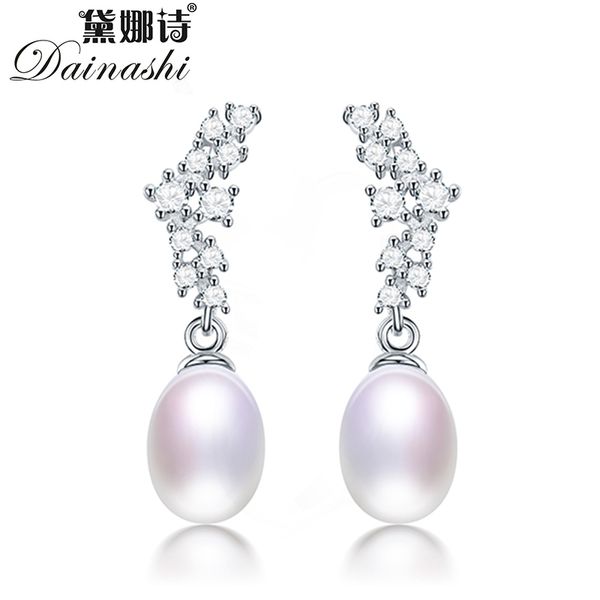dainashi 925 sterling silver zircon crystal drop earrings 100% genuine natural freshwater pearl earrings fine jewelry for women, Golden;silver
dainashi 925 sterling silver zircon crystal drop earrings 100% genuine natural freshwater pearl earrings fine jewelry for women, Golden;silver