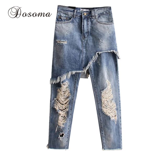 streetwear hollow out ripped jeans woman 2017 destroyed hole irregular high waist jeans female casual straight denim capris, Blue
streetwear hollow out ripped jeans woman 2017 destroyed hole irregular high waist jeans female casual straight denim capris, Blue