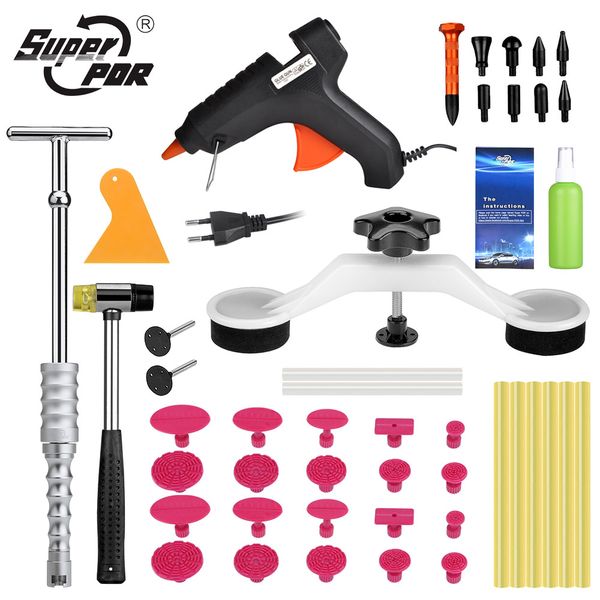super pdr tools kit for car dent pullers suction cup black melt glue gun white pulling bridge hand tool set ferramentas kits
super pdr tools kit for car dent pullers suction cup black melt glue gun white pulling bridge hand tool set ferramentas kits
