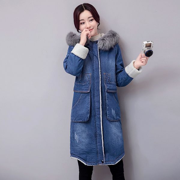 2017 autumn winter woman trench dark blue denim trench with hood pockets double breasted sleeve buttons cotton coat, Tan;black
2017 autumn winter woman trench dark blue denim trench with hood pockets double breasted sleeve buttons cotton coat, Tan;black