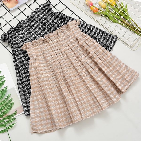 students sweet style plaid skirts women ruffles a-line high waist elastic mini skirt female vintage cute summer saias, Black
students sweet style plaid skirts women ruffles a-line high waist elastic mini skirt female vintage cute summer saias, Black