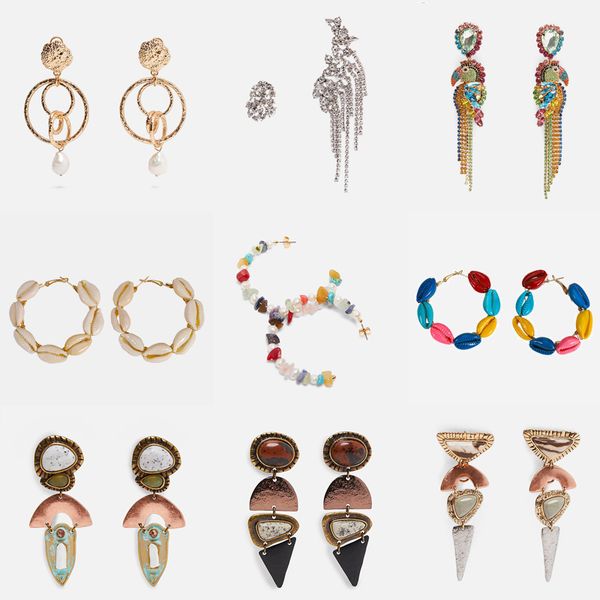 dvacaman fashion crystal long drop earrings for women 2019 bohemian shell vintage statement earrings wedding jewelry beach, Silver
dvacaman fashion crystal long drop earrings for women 2019 bohemian shell vintage statement earrings wedding jewelry beach, Silver