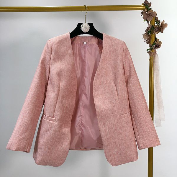 2019 early autumn new retro pink buckleless slim suit jacket female, White;black
2019 early autumn new retro pink buckleless slim suit jacket female, White;black