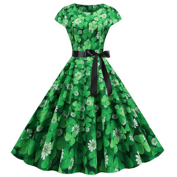 summer round neck short-sleeved party dress st. patrick's holiday new women's clover play costume halloween four-leaf clover, Silver
summer round neck short-sleeved party dress st. patrick's holiday new women's clover play costume halloween four-leaf clover, Silver