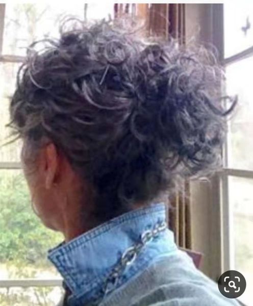 custom messy curly gray hair bun human hair ponytail grey drawstring ponytail hair piece, Black
custom messy curly gray hair bun human hair ponytail grey drawstring ponytail hair piece, Black