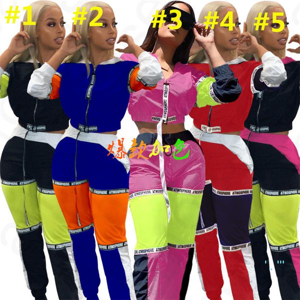 women patchwork tracksuit spring long sleeve zipper jacket crop pants 2 piece clothing sets lady outfit coat trousers sports suit d4204, White
women patchwork tracksuit spring long sleeve zipper jacket crop pants 2 piece clothing sets lady outfit coat trousers sports suit d4204, White