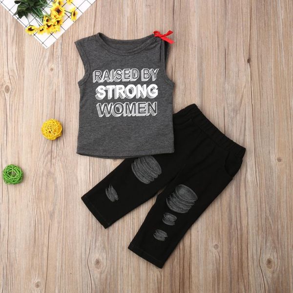 pudcoco fashion summer toddler baby girl clothes letter print sleeveless vest ripped long pants 2pcs outfits set, White
pudcoco fashion summer toddler baby girl clothes letter print sleeveless vest ripped long pants 2pcs outfits set, White