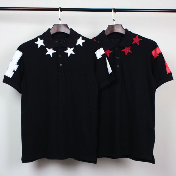 2019 luxury designer t shirts short sleeves famous fashion 5 star embroidered mens womens designer round neck t-shirt size s-xl, White;black
2019 luxury designer t shirts short sleeves famous fashion 5 star embroidered mens womens designer round neck t-shirt size s-xl, White;black