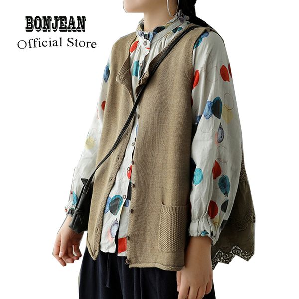 women knit cardigan vest jacket outwear sweaters sleeveless pockets big loose retro vintage fashion casual for spring az23331438, White
women knit cardigan vest jacket outwear sweaters sleeveless pockets big loose retro vintage fashion casual for spring az23331438, White