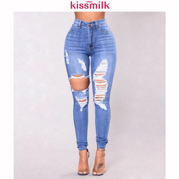women's jeans kissmilk 2021 casual solid blue women hole bleached full length high waist female fashion lady pencil pants
women's jeans kissmilk 2021 casual solid blue women hole bleached full length high waist female fashion lady pencil pants