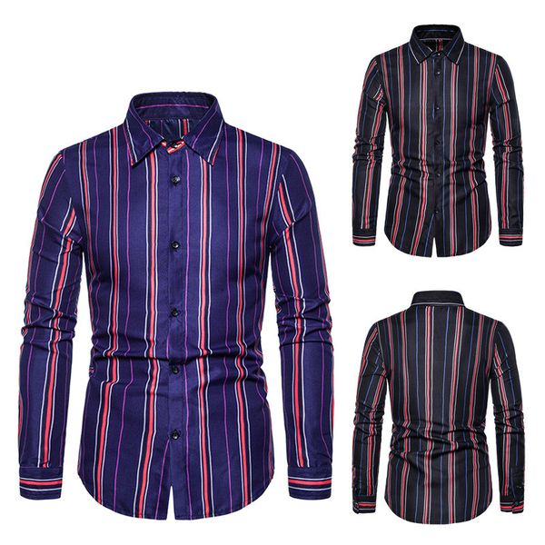 men's new long - sleeve versatile stripe dark slim fashion shirt european and american sizes plus-size s-xxxl, White;black
men's new long - sleeve versatile stripe dark slim fashion shirt european and american sizes plus-size s-xxxl, White;black