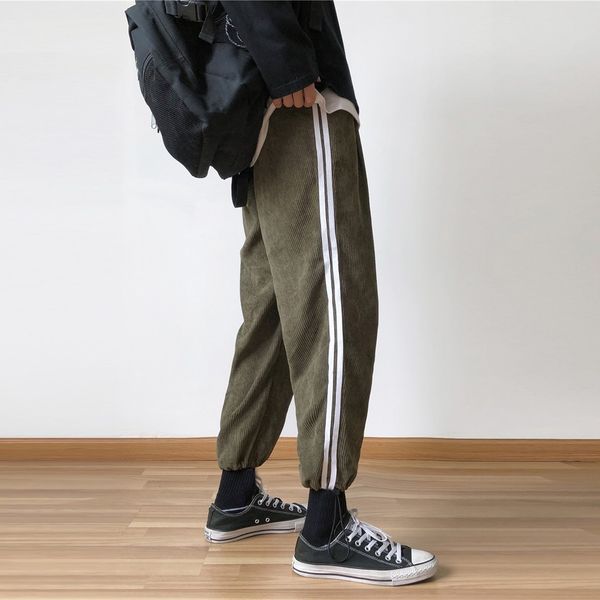 new autumn mens trousers fashion streetwear corduroy striped casual straps pants men's pants sporting clothing pantalones hombre, Black
new autumn mens trousers fashion streetwear corduroy striped casual straps pants men's pants sporting clothing pantalones hombre, Black