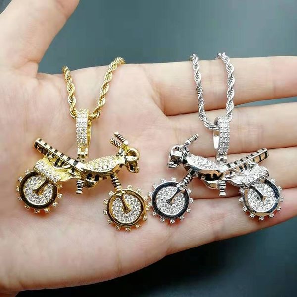 hip hop motorcycle diamond pendant necklaces for men luxury automike diamonds pendants designer necklace jewelry 18k gold plated chain gift, Silver
hip hop motorcycle diamond pendant necklaces for men luxury automike diamonds pendants designer necklace jewelry 18k gold plated chain gift, Silver