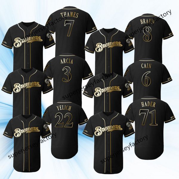 Brewer 2019 Golden Edition jersey 22 Christian Yelich Lorenzo Cain Ryan Braun Travis Shaw Moustakas Eric Thames Brewers Orlando Arcia Jersey
Brewer 2019 Golden Edition jersey 22 Christian Yelich Lorenzo Cain Ryan Braun Travis Shaw Moustakas Eric Thames Brewers Orlando Arcia Jersey