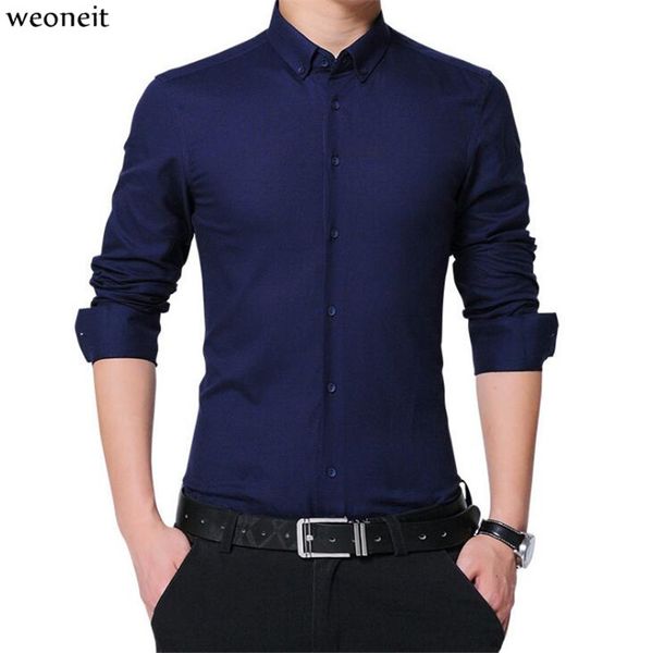weoneit men's shirts fashion mens casual slim long-sleeved solid shirt blouse black white blue grey men shirt style 2019, White;black
weoneit men's shirts fashion mens casual slim long-sleeved solid shirt blouse black white blue grey men shirt style 2019, White;black