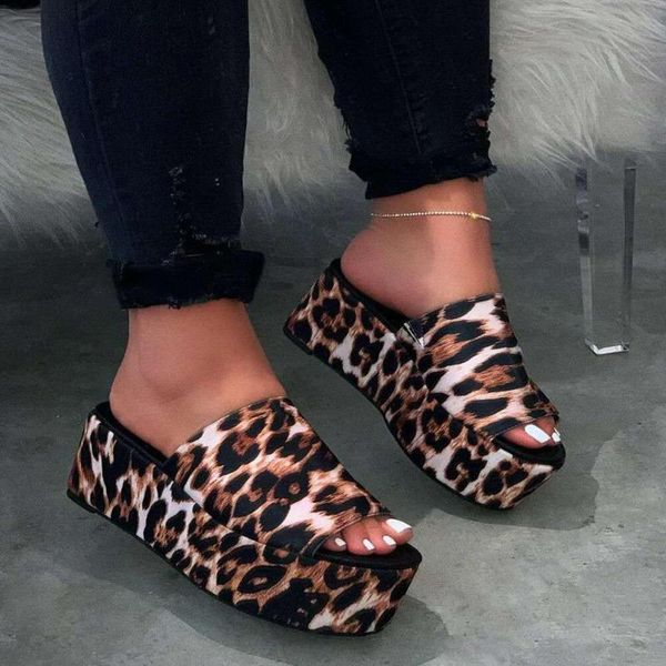 fashion leopard print heels slides wedge sandals women summer platform slippers black big size 42 slipper pantuflas talon
fashion leopard print heels slides wedge sandals women summer platform slippers black big size 42 slipper pantuflas talon