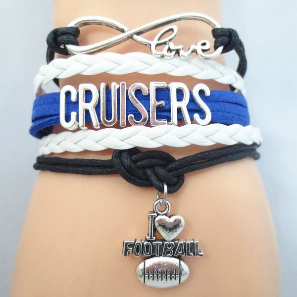jewelry infinity love cruisers football team bracelet customized wristband friendship bracelets b09172, Golden;silver
jewelry infinity love cruisers football team bracelet customized wristband friendship bracelets b09172, Golden;silver
