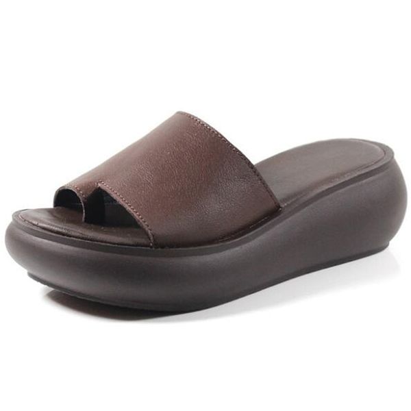 sandals 2021 summer soft cowhide fashion leather thick bottom platform comfort non-slip wedge women, Black
sandals 2021 summer soft cowhide fashion leather thick bottom platform comfort non-slip wedge women, Black