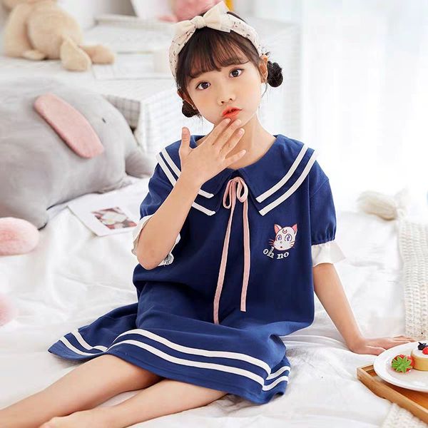 children's nightdress girl's nightdress summer short sleeve cotton thin day series cat baby girl middle and big children's ho, Blue;red
children's nightdress girl's nightdress summer short sleeve cotton thin day series cat baby girl middle and big children's ho, Blue;red
