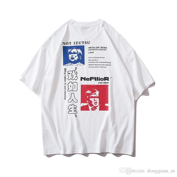 2020ss character men and women t shirt o neck short sleeve loose casual tshirts white black harajuku oversize tees
2020ss character men and women t shirt o neck short sleeve loose casual tshirts white black harajuku oversize tees