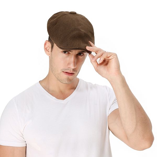 men peaked cap casual uv protection cotton linen flat newsboy driving hat outdoor camping travel cap, Black;white
men peaked cap casual uv protection cotton linen flat newsboy driving hat outdoor camping travel cap, Black;white