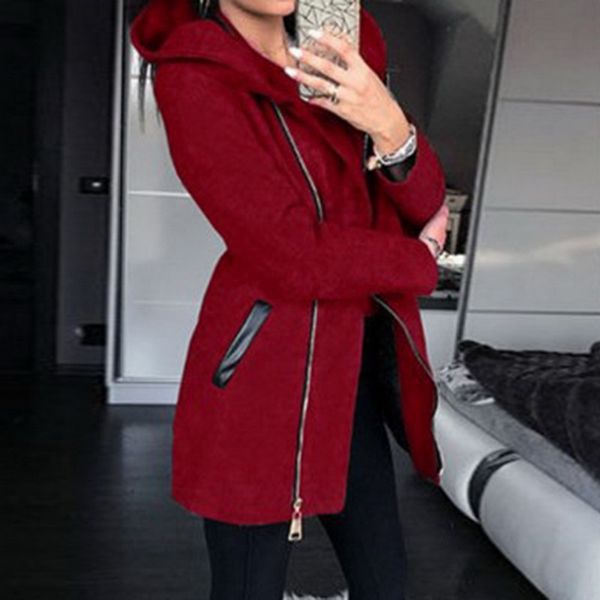 autumn winter hooded jacket 2019 new lady solid color long sleeve zipper sweatshirt coat female fashion casual slim outwear coat, Black;brown
autumn winter hooded jacket 2019 new lady solid color long sleeve zipper sweatshirt coat female fashion casual slim outwear coat, Black;brown
