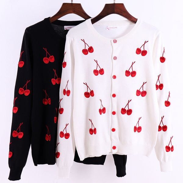 womens sweaters cherry printing women cardigans spring autumn fashion jacket womens knitting cardigan sweater female coat, White;black
womens sweaters cherry printing women cardigans spring autumn fashion jacket womens knitting cardigan sweater female coat, White;black