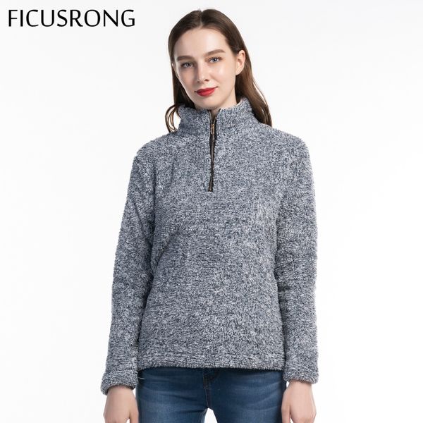 ficusrong 2019 new causal women loose hoodies autumn warm thick stand collar zipper hoodies solid plush coat female pullovers, Black
ficusrong 2019 new causal women loose hoodies autumn warm thick stand collar zipper hoodies solid plush coat female pullovers, Black