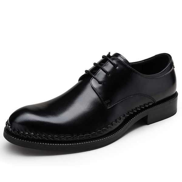 men's leather shoes wedding shoes round toe business formal wear leather shoes cowhide zapatos de hombre chaussure homme, Black
men's leather shoes wedding shoes round toe business formal wear leather shoes cowhide zapatos de hombre chaussure homme, Black