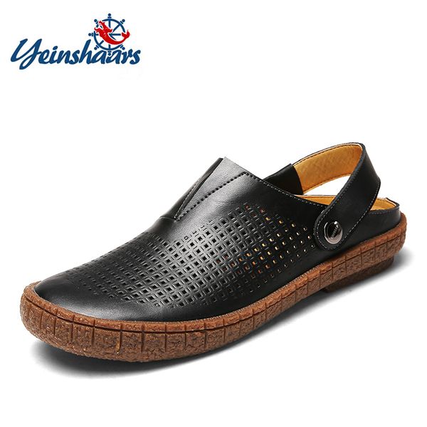 yeinshaars new cow leather classic men outdoor casual flats sandals fashion summer beach shoes non-slip slippers, Black
yeinshaars new cow leather classic men outdoor casual flats sandals fashion summer beach shoes non-slip slippers, Black