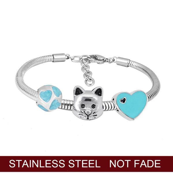 charm bracelets bracelet for pet lover cat love heart chain bangle jewelry lovely pendant christmas gifts blue enamel, Golden;silver
charm bracelets bracelet for pet lover cat love heart chain bangle jewelry lovely pendant christmas gifts blue enamel, Golden;silver
