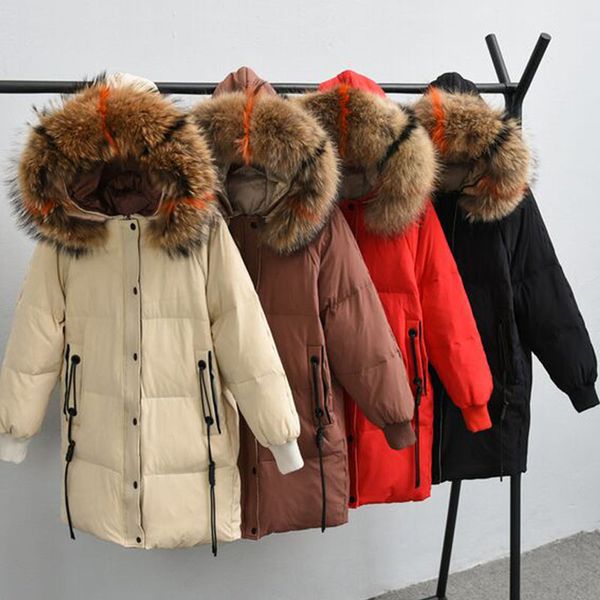 large real raccoon fur 2018 new winter jacket women long down jacket female white duck down parkas thick warm plus size 5xl coat, Black
large real raccoon fur 2018 new winter jacket women long down jacket female white duck down parkas thick warm plus size 5xl coat, Black