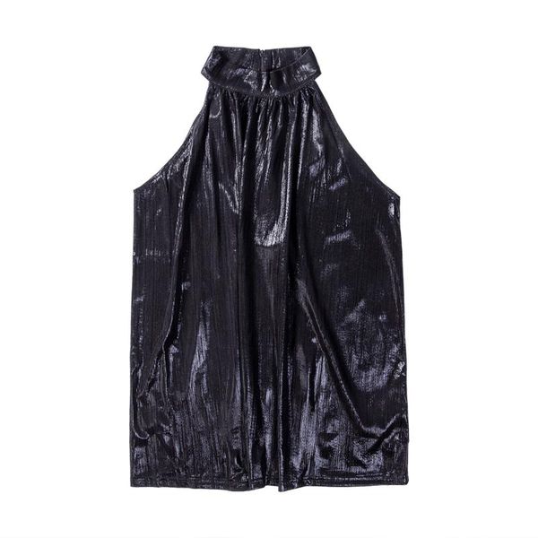 fashion women turtleneck high neck sleeveless hatler tank vest black gold silver color tanks casual loose blusa shirt, White
fashion women turtleneck high neck sleeveless hatler tank vest black gold silver color tanks casual loose blusa shirt, White