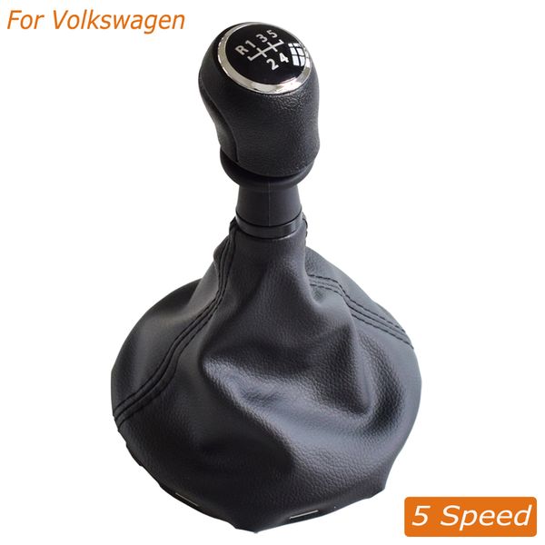 

fit for vw transporter t5 t5.1 gp t6 manual 5/6 speed gear shift knob lever handball with dust-proof leather cover