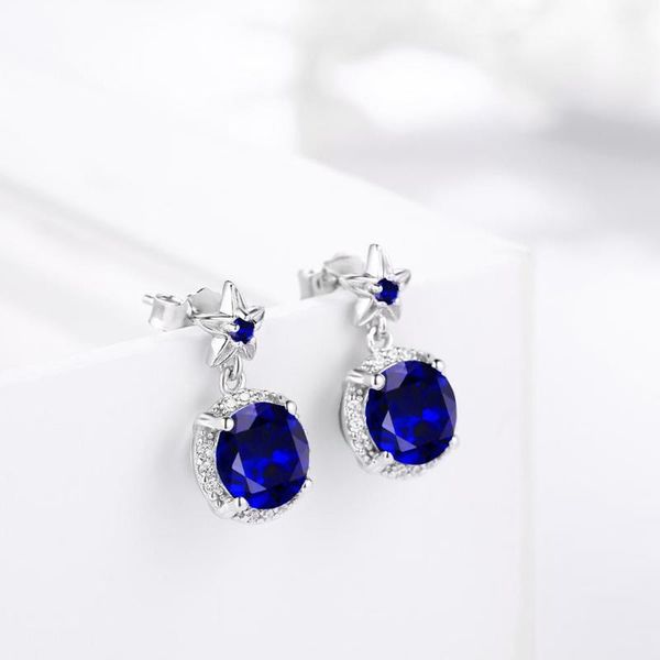 szjinao classic 100% real silver women earrings with round shape blue sapphire gemstones elegant lady party wholesale gift 2020, Golden;silver
szjinao classic 100% real silver women earrings with round shape blue sapphire gemstones elegant lady party wholesale gift 2020, Golden;silver
