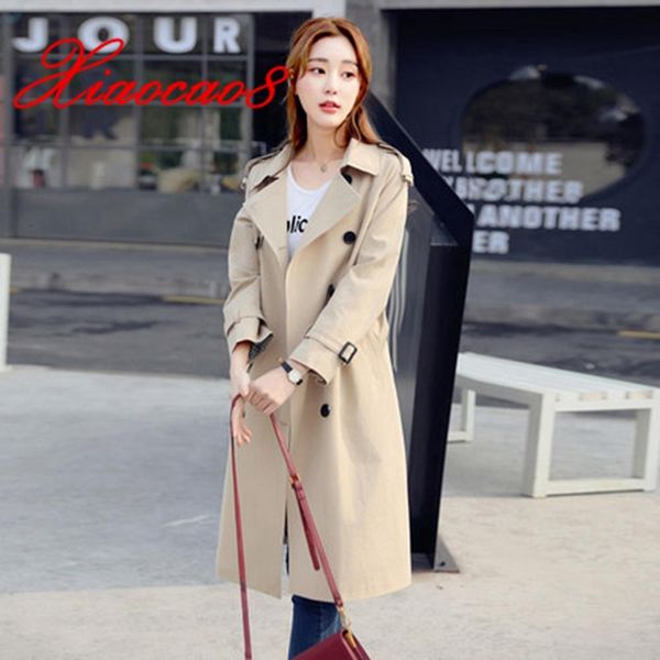 windbreaker female spring autumn long trench coat double breasted simple classic trench coats with belt office lady fall clothes, Tan;black
windbreaker female spring autumn long trench coat double breasted simple classic trench coats with belt office lady fall clothes, Tan;black