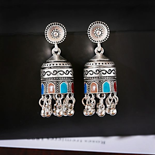 этническое серебро резного сплав серьга для женщин colorul капельного масла jewelry gypsy boho tribe белл jhumka серьга ювелирных изделий, Silver
этническое серебро резного сплав серьга для женщин colorul капельного масла jewelry gypsy boho tribe белл jhumka серьга ювелирных изделий, Silver