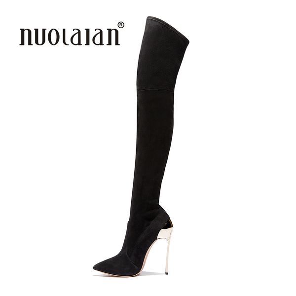 women over the knee boots suede thigh high boots 2018 autumn winter ladies fashion high heels shoes woman, Black
women over the knee boots suede thigh high boots 2018 autumn winter ladies fashion high heels shoes woman, Black