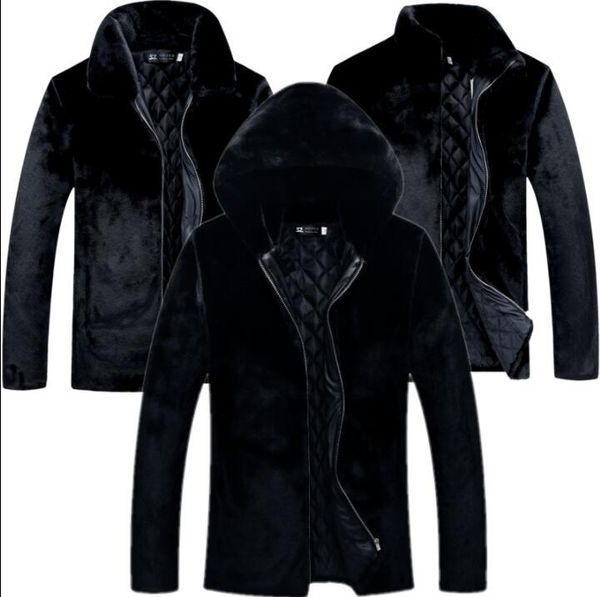 men's fur & faux hooded autumn mink leather jacket mens winter thicken warm coat men slim jackets jaqueta de couro fashion, Black
men's fur & faux hooded autumn mink leather jacket mens winter thicken warm coat men slim jackets jaqueta de couro fashion, Black