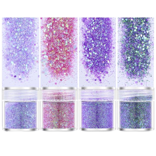 4 boxes/set gradient shining nail glitter powder paillette anti dust uv gel nail art decoration 3d pigment laser accessory, Silver;gold
4 boxes/set gradient shining nail glitter powder paillette anti dust uv gel nail art decoration 3d pigment laser accessory, Silver;gold