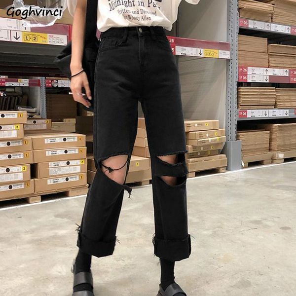 high waist jeans women holes leisure chic harajuku streetwear womens denim straight trousers solid vintage all-match bf, Blue
high waist jeans women holes leisure chic harajuku streetwear womens denim straight trousers solid vintage all-match bf, Blue